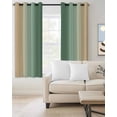 thumbnail image 2 of Sage Green Yellow Ombre Blackout Curtains for Bedroom Living Room Darkening Curtains 63 Inches Long Farmhouse Modern Gradient Art Window Curtain 2 Panels Set Window Treatment Grommet Drapes 52"x63", 2 of 9
