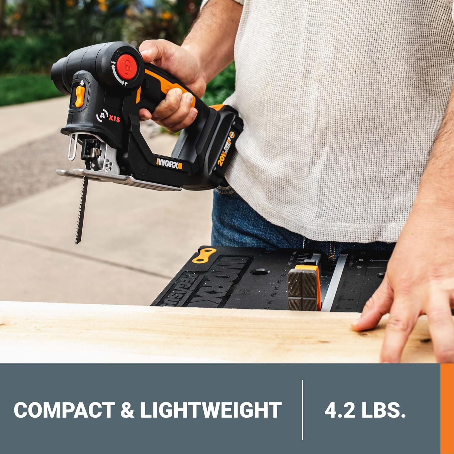 Worx Power Share 20V Axis 2 In 1 Reciprocating Saw And Jigsaw Kit