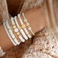 thumbnail image 7 of Miommo Stretchy Bead Charm Bracelet Set for Women & Girls, 7PCS Adjustable Cute Stacking Bracelets with Smiley Face Heart Star Beads for Kids Teens Friendship Gifts, White, 7 of 7