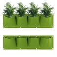 thumbnail image 5 of Pompotops Pockets Garden Vertical Planter Wall Mount Living Growing Bag Pouch Wall-Hanging Flower Pot Bags, Felt Wall Mount Balcony Planter Pouch for Herbs, Succulent, Flowers and Vegetables, 5 of 9