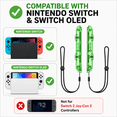 thumbnail image 3 of QXWPBV Nintendo Switch Joy-Con Controller Wrist Strap, Adjustable 2 Pack, Transparent Green, 3 of 9
