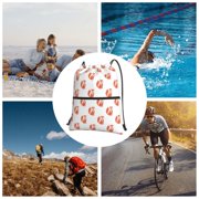 Xecao Orange Fox for Drawstring Bags,Pull String Backpack Bags,String Bag Sackpack