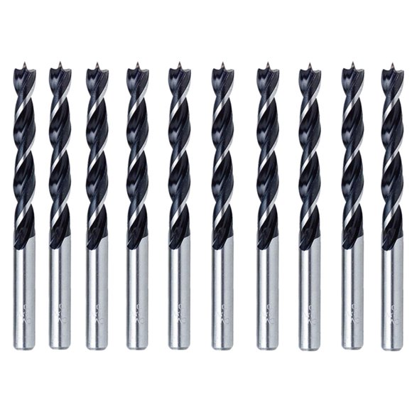 Ensemble de Perceuse à Pointe Brad 1/8 Pouce 10 Pcs Perceuse à Pointe Spur Stubby pour Menuiserie
