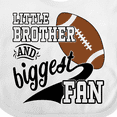 thumbnail image 4 of Inktastic Little Brother and Biggest Fan Football Player Boys Baby Bib, 4 of 4