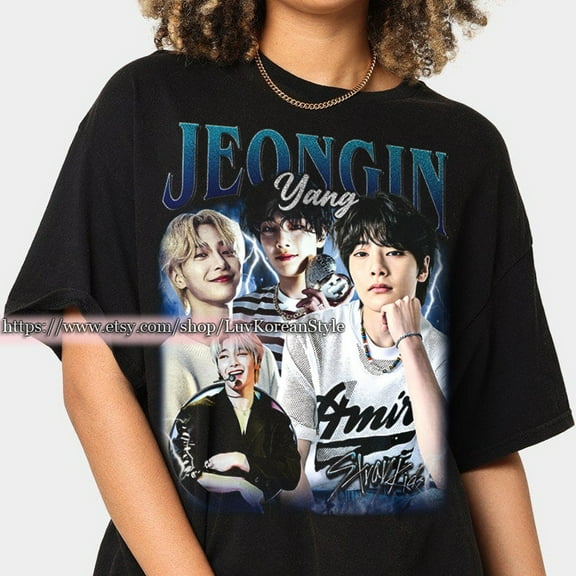 Limited Yang Jeongin Straykids Korean Pop Tshirt Vintage Unisex Shirt