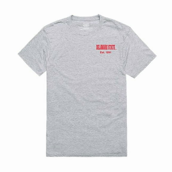 W Republic Apparel 528-120-HGY-04 Delaware State University Mens Practice Tee, Heather Grey - Extra Large