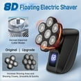 thumbnail image 5 of 5 in 1 Electric Head Shaver for Bald Men, 8D Elctric Shaver Cordless Razor W/ with Nose Hair Sideburns Trimmer, IPX7 Waterproof Wet/Dry Mens Grooming Kit, Anti-Pinch, LED Display, USB Rechargeable, 5 of 8