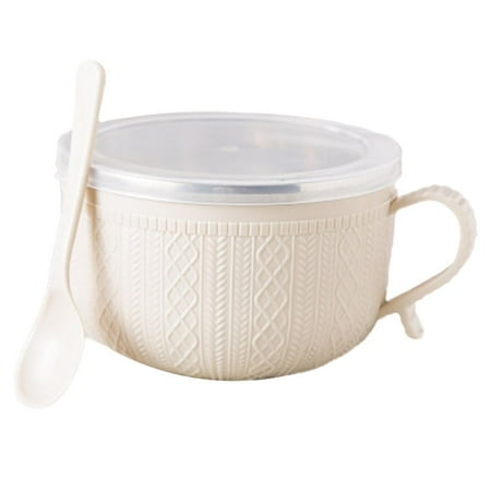 

Stainless Steel Instant Noodle Bowl Rice Bowl Soup Handle✨. Lid and Bowl K2P6
