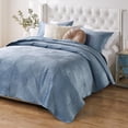thumbnail image 2 of Ensemble de Courtepointe en Velours Riviera Bleu Spa 2 Pcs Lit Simple/TG, 2 of 5