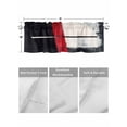 thumbnail image 4 of Valances for Windows Red Black Brush Rod Pocket Cafe Window Treatments Valance Curtains for Kitchen Bathroom Laundry Basement Windows 60"x18", 4 of 9