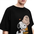 thumbnail image 5 of Camiseta de hombre de Peanuts Charlie Brown y Snoopy con corazón, dibujos animados Y2K, algodón puro, camisetas de verano con cuello redondo, ropa de talla grande, 5 of 5