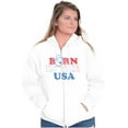thumbnail image 4 of Popeye Born in the USA Proud American Unisex Plus Size Zip Hoodie Brisco Brands 4X, 4 of 5