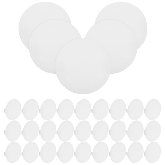50 tapones redondos para agujeros de escritorio, tapones para tornillos de armario, tapones de plástico para agujeros de cables, tapones para armarios, sillas, muebles, color blanco.