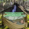 thumbnail image 4 of Camping Hammock with Mosquito Net, Lightweight Portable Nylon Hammock for Outdoor Backpacking Travel Beach Yard, Army Green, 4 of 13