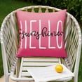 thumbnail image 2 of Outdoor Pillow Covers 18x18 Inch Set of 2 Hello Sunshine Decor Hot Pink Waterproof Throw Pillow Covers Summer Outdoor Waterproof Pillow Covers Decor for Patio Funiture Garden Sofa Couch 020H18, 2 of 6