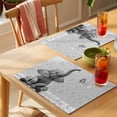 thumbnail image 4 of Modern Elephant Placemats Set of 12 Grey Modern Art Bathtub Place Mats Indoor Wipeable Table Mats Washable Cloth Dining Table Placemats for Kitchen Holiday Party Home Decor 13x19 Inch, 4 of 9