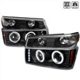 thumbnail image 1 of Spec-D Tuning Headlight Assembly 2LCLHP-COL04HJM-TM Halogen Bulb; H1 High/Low Beam Bulb; Clear Lens; Matte Black Housing; DOT/SAE Approved; Set Of 2, 1 of 13