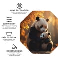 thumbnail image 4 of Pofeuu Maple Forest Panda Print Leather Coasters Set of 6, Round Cups Mugs Mat Pad for Home Kitchen Heat Resistant Drink Coasters,Octagon, 4 of 7