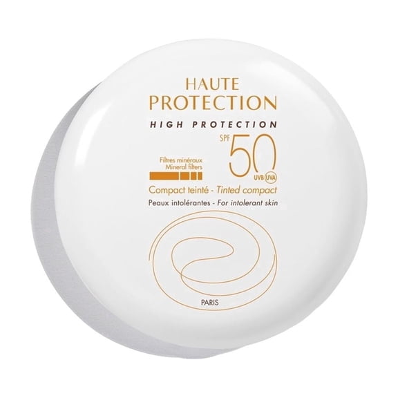 Avene High Protection Mineral Tinted Compact SPF 50 - UVA/UVB Blue Light Protection - Water Resistant - Beige, 0.35 oz.