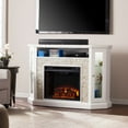 thumbnail image 4 of 45.5" White and Gray Contemporary Corner Convertible Electric Media Fireplace, 4 of 5