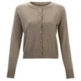 thumbnail image 4 of Women's Casual Button Down Cardigan Soft Lightweight Knit Sweater for Spring andFall Daily Wear withJeans or Skirts,Khaki,One Size, 4 of 9