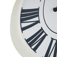 thumbnail image 4 of DecMode 24" x 40" White Wooden Abstract Wavy Wall Clock with Roman Numerals, 4 of 9