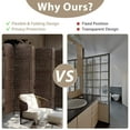 thumbnail image 4 of YRLLENSDAN 8 Panel Room Dividers Folding Portable, 6 ft Outdoor Indoor Privacy Screen, Temporary Walls for Home Office Restaurant, Brown, 4 of 7