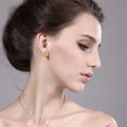 thumbnail image 2 of Gem Stone King 925 Sterling Silver Oval Golden Yellow Cubic Zirconia Removable Jacket Stud Earrings for Women, 2 of 3