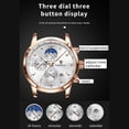 thumbnail image 7 of Weicam Men Casual Waterproof Roman numerals Leather Band Analog Quartz Wristwatches with Chronograph Calender Business Watch, 7 of 7