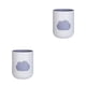 thumbnail image 4 of Yuarrent Taza linda nórdica nubes simples tazas de cepillado personalidad reutilizable soporte para de dientes pareja amante regalos gris Gris blanco 301-400ml 2Conjunto, 4 of 6