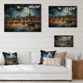 thumbnail image 4 of Designart "Coastalport Port Of Calm VII" Port Landscape Print on Natural Pine Wood, 4 of 5