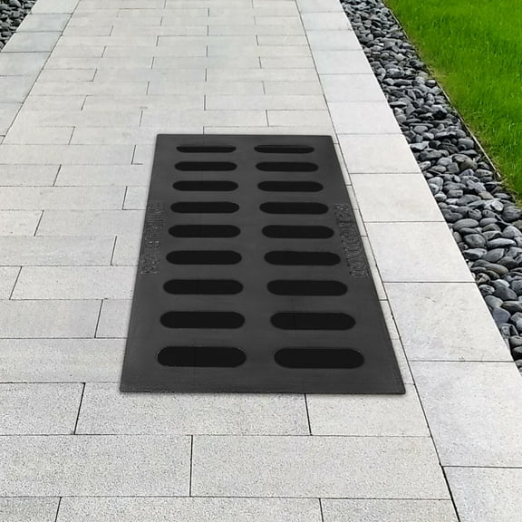 Dense Hollow Design Drain Grate, Outdoor Sewer Cover Withstand Weights Up To About 4409.25 lbs Outdoor Channel Drainage Cover