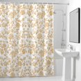 thumbnail image 4 of Orange Pastoral Flower Fabric Shower Curtain Farmhouse Floral Washable Shower Curtains for Bathroom, Waterproof Bath Curtain with Hooks Home Decor 72x72in, 4 of 8
