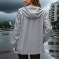 thumbnail image 4 of Mlzmgr Womens Jackets Lightweight Long Sleeve Zipper up with Pockets Waterproof Rain Coat for Women, 4 of 6