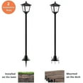 thumbnail image 4 of 4 Pack Solar Lamp Post Lights with Dusk to Dawn Sensor – 40" Waterproof LED for Pathways, Garden, Yard, Patio, Driveway, 4 of 7