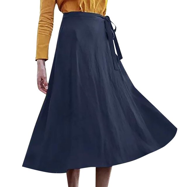 Gibobby mini faldas de mujer Media falda suelta de moda de verano para mujer con diseño de personalidad(Azul, XXXXL)
