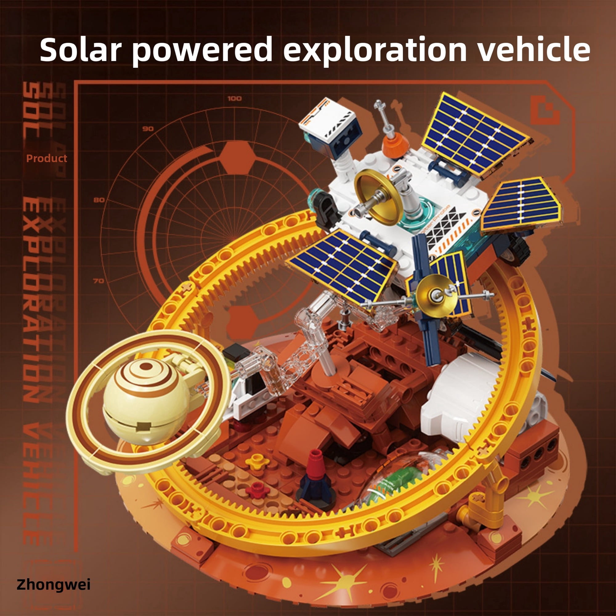 Solar Space Station Rocket Rover Building Blocks Kit STEM Educational Toy for Kids 8-12 Solar Powered DIY Science Model Birthday Gift for Boys Girls