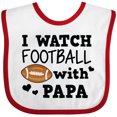 thumbnail image 3 of Inktastic I Watch Football with My Papa Boys Baby Bib, 3 of 4