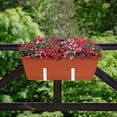 thumbnail image 5 of 6-Piece Hanging Planter Fence Planter Hanging Planter for Outdoor Plants Metal Hanging Bucket Pot with Drainage Holes and Hooks for Outdoor Porch, 5 of 5
