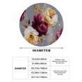 thumbnail image 3 of Squain Flowered Peony Round Rug - An elegant style, washable and slip-resistant round carpet with a soft entrance area, thin printed cushion, suitable for decoration in bedrooms, living rooms, offices, 3 of 8