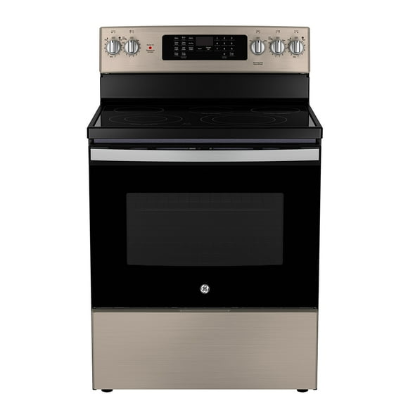 GE 30” Free-Standing Electric Convection Range with No-Preheat Air Fry - JCB840ETES