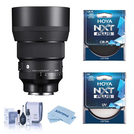UPC: 0192223162334 | 85mm f/1.4 DG DN ART Lens for Leica L  bundle with Hoya NXT Plus 77mm UV+CPL Filter Kit  Cleaning Kit  Cloth