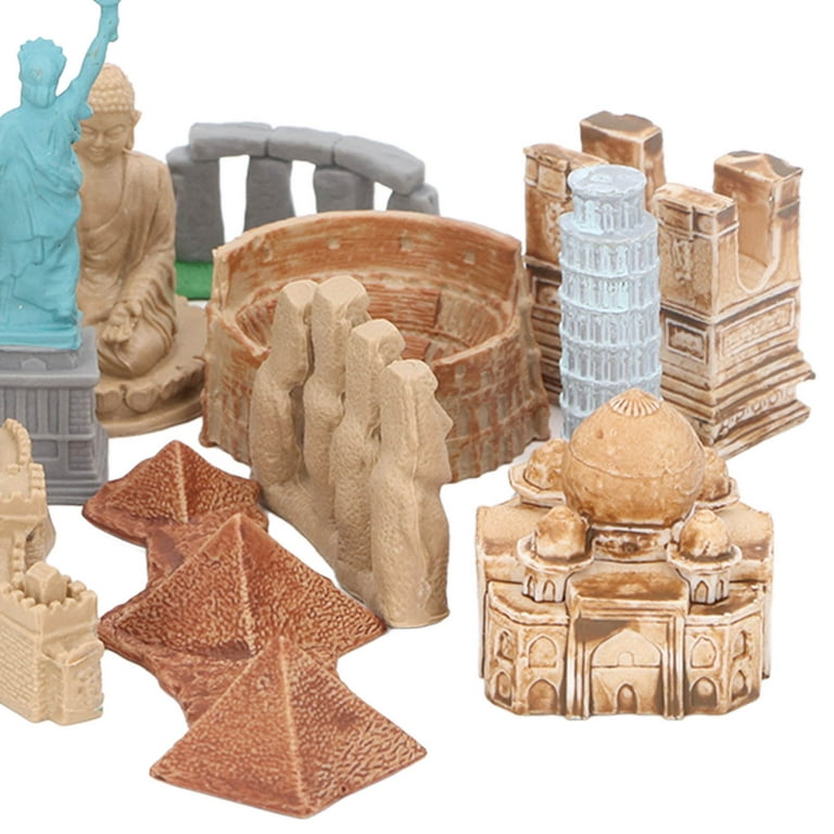 17PCS Mini World Building Model Playset Statue of liberty, Eiffel