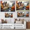 thumbnail image 4 of Designart "Medieval Charm Alsace s French Village II" French Floater Framed Wall Art Living Room, 4 of 7
