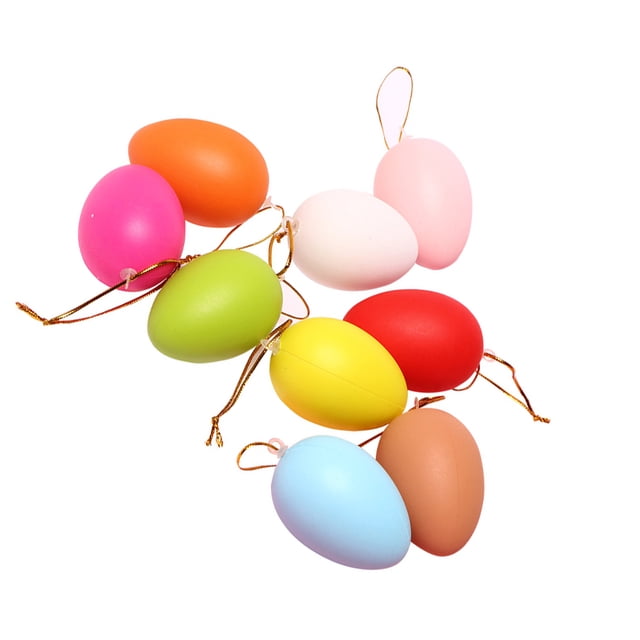 Yuarrent 12 piezas 64,2 cm huevos de Pascua decoración del hogar colgante simulación plástico cáscara de huevo decoración artesanías Kits de decoración para fiestas