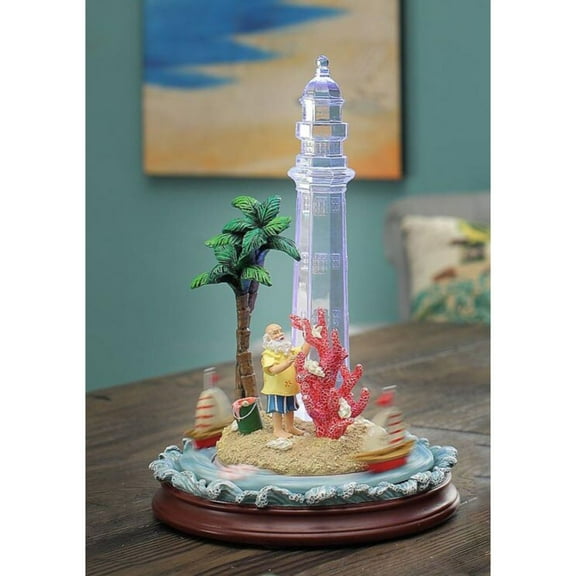 Icy Giftware LED Lighted Coral Island Lighthouse Christmas Figurine Decoration - 11"