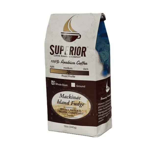 Superior Coffee Mackinac Island Fudge - Whole Bean Coffee | 12oz Bag