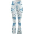 thumbnail image 3 of KelaJuan Women V Cross Waist Leggings, Solid Color/ Tie-dyed Printed Pattern Yoga Pants in 10 Colors, S/ M/ L/ XL/ XXL, 3 of 9