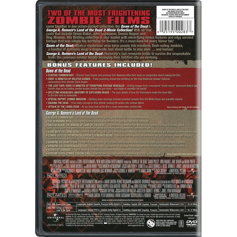 Universal Studios, DVD Set, Dawn of the Dead and Land of the Dead