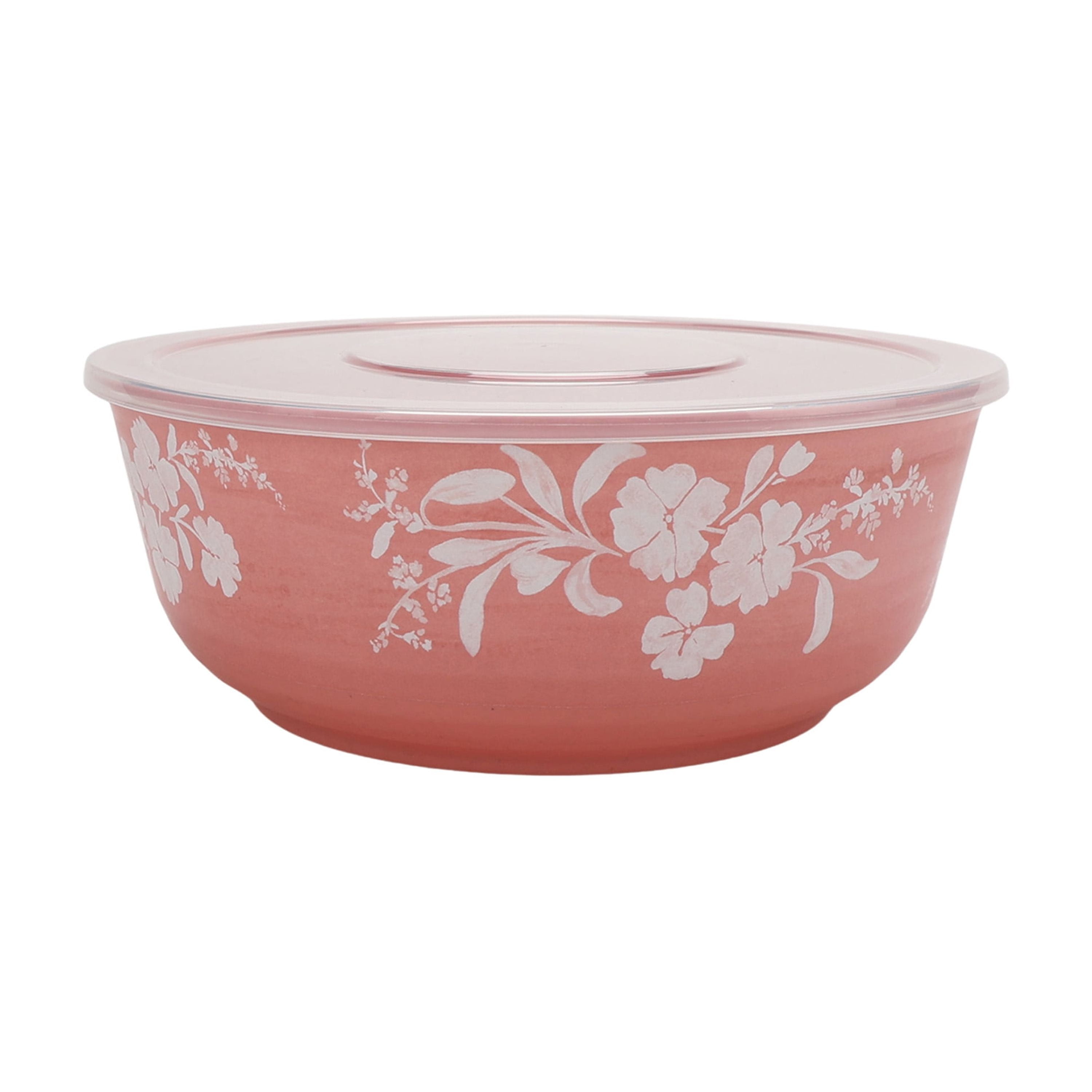The Pioneer Woman Daisy 6-Piece Bamboo Melamine Bowl Set with Lids, Multicolor